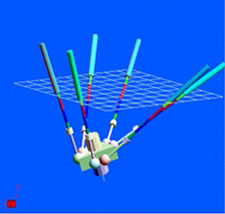 Motion accuracy analysis of a parallel kinematics machine tool on a 3D CAD